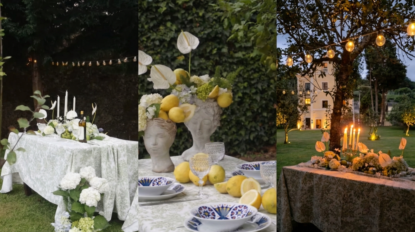 mesas en los jardines de santa emilia