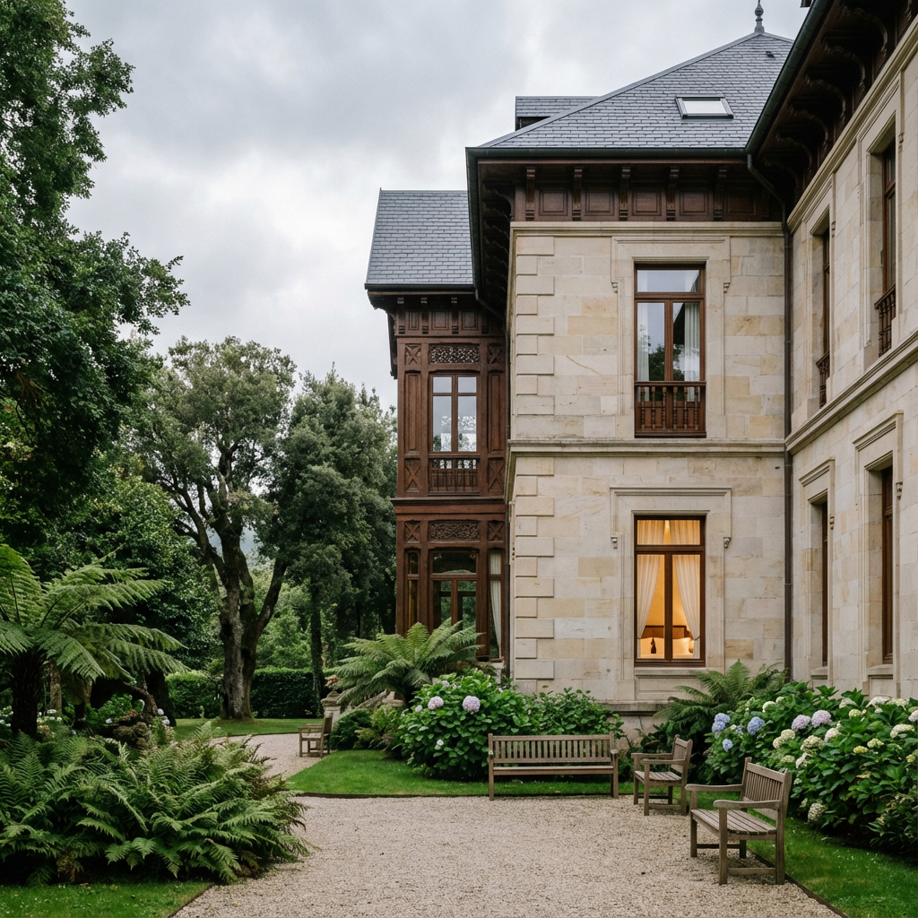 Palacete histórico restaurado con jardín en el norte: alojamiento con encanto para escapada romántica rural