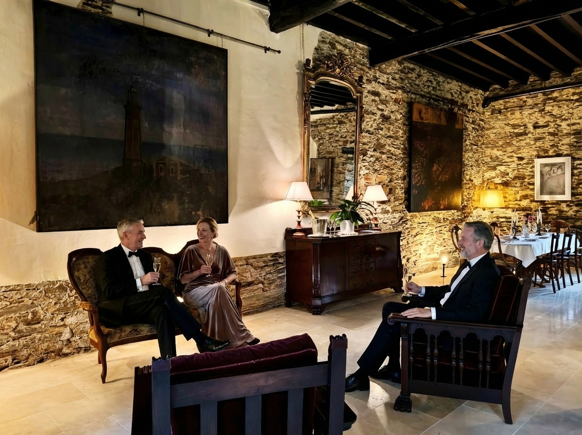 Salón de los Pilares en cóctel