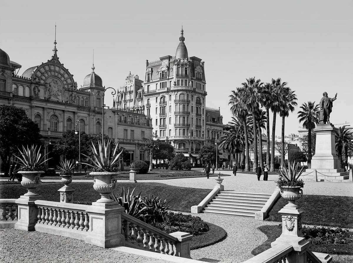 Plaza Libertad de Buenos Aires en los años veinte