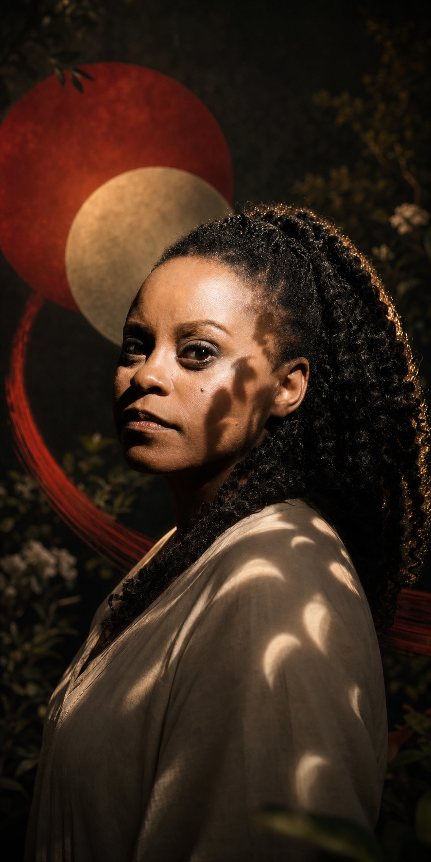 Retrato artístico de Tina Ramos Ekongo para Eclipse en Santa Emilia