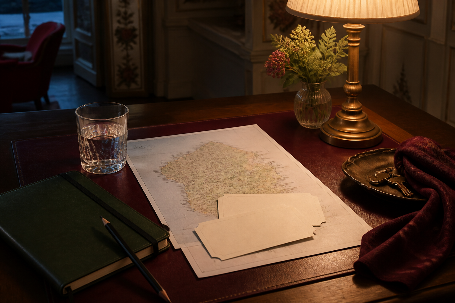 Mapa, entradas y cuaderno para preparar una noche cultural