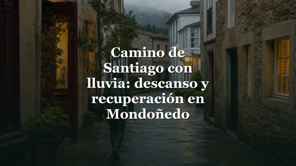 Camino de Santiago con lluvia: descanso y recuperación en Mondoñedo