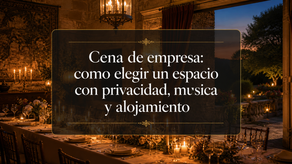 Cena de empresa en Santa Emilia con titulo centrado