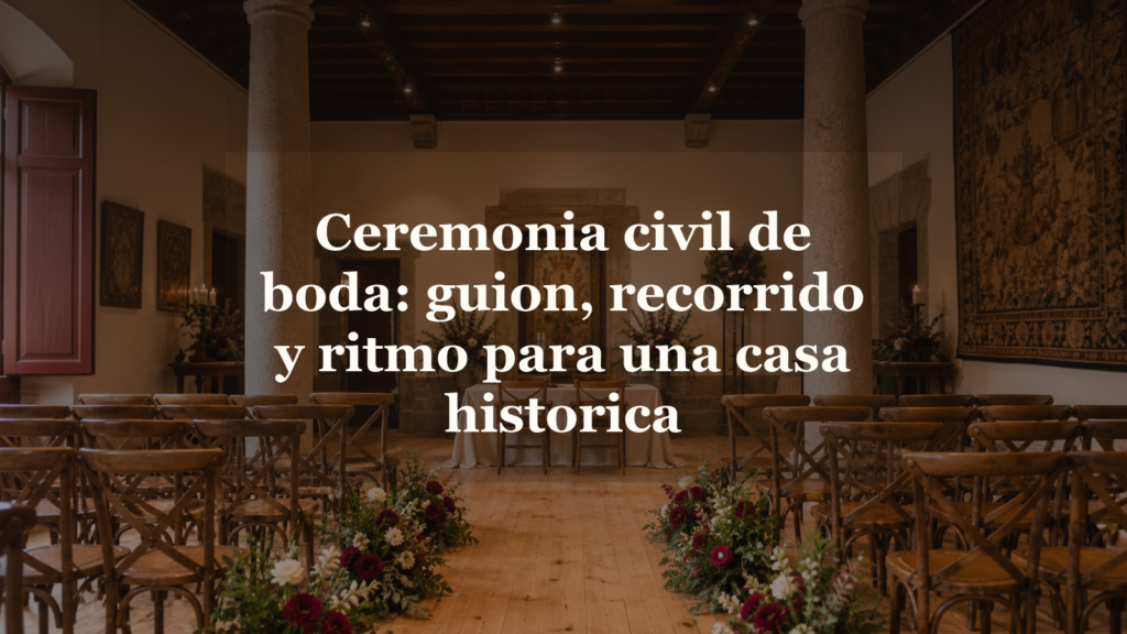 Ceremonia civil de boda en una casa historica