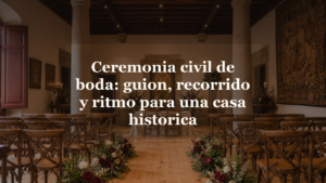 Ceremonia civil de boda en una casa historica