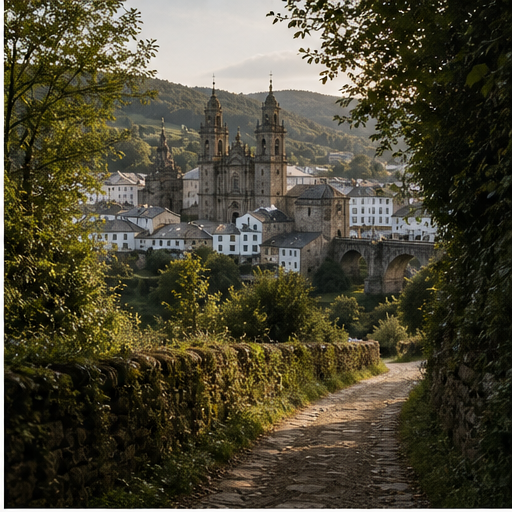 Camino verde de entrada a Mondoñedo