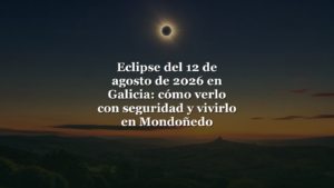 Eclipse del 12 de agosto de 2026 en Galicia: cómo verlo con seguridad y vivirlo en Mondoñedo
