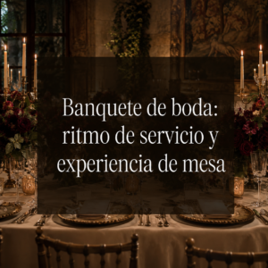 Banquete de boda: ritmo de servicio y experiencia de mesa