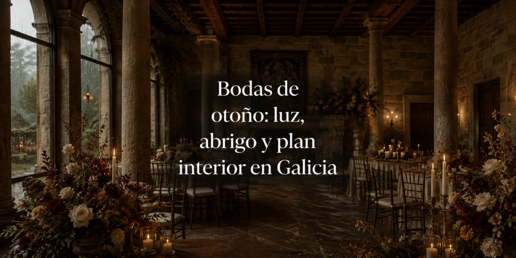Bodas de otoño: luz, abrigo y plan interior en Galicia