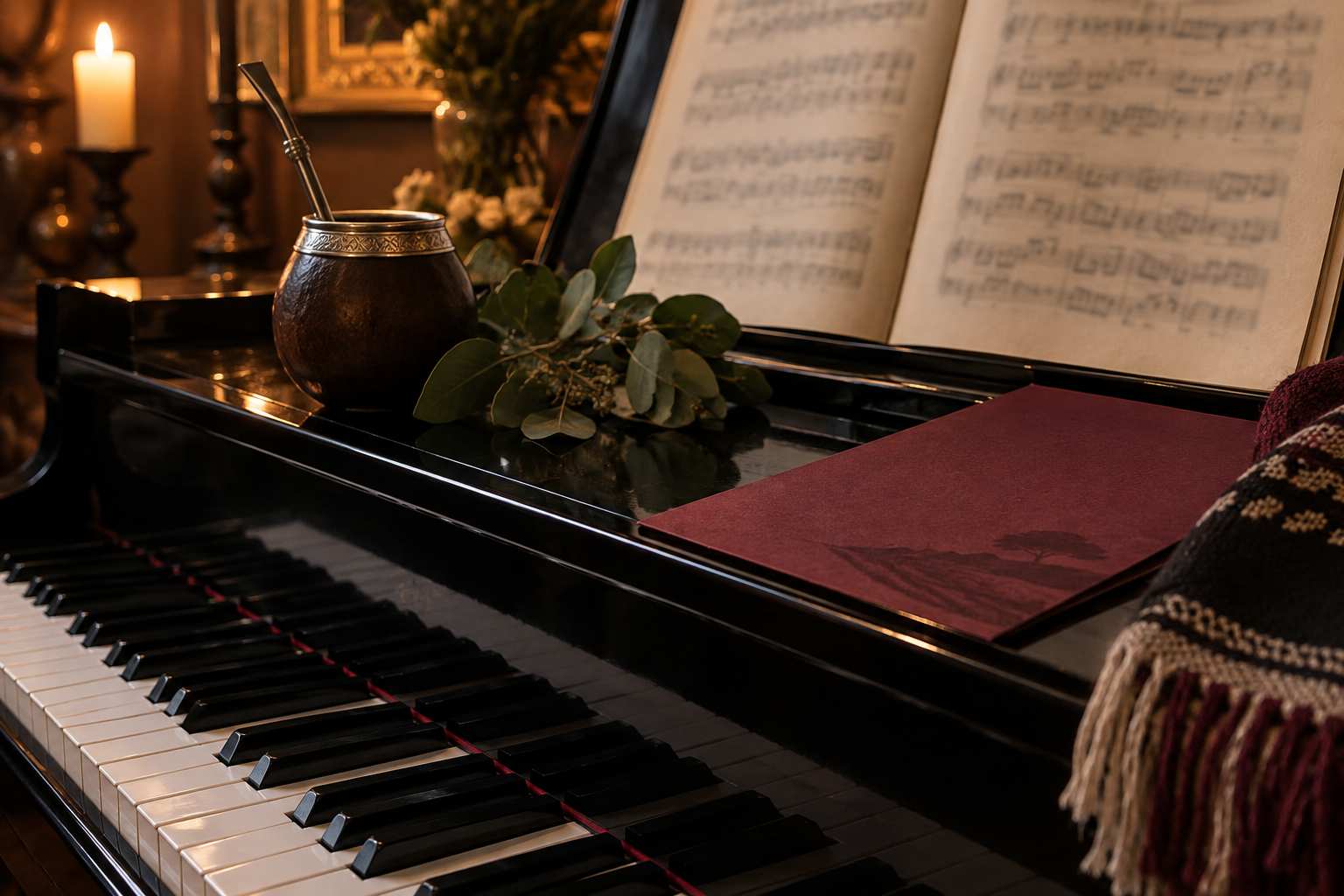 Piano, partitura y mate como preparaci?n simb?lica para un recital argentino