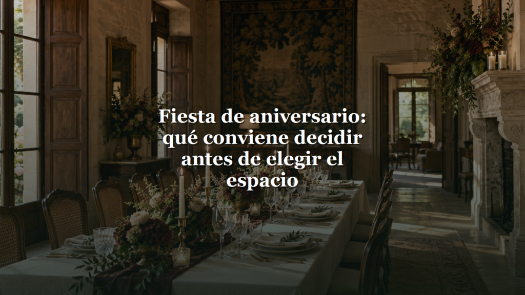 Fiesta de aniversario: qué conviene decidir antes de elegir el espacio