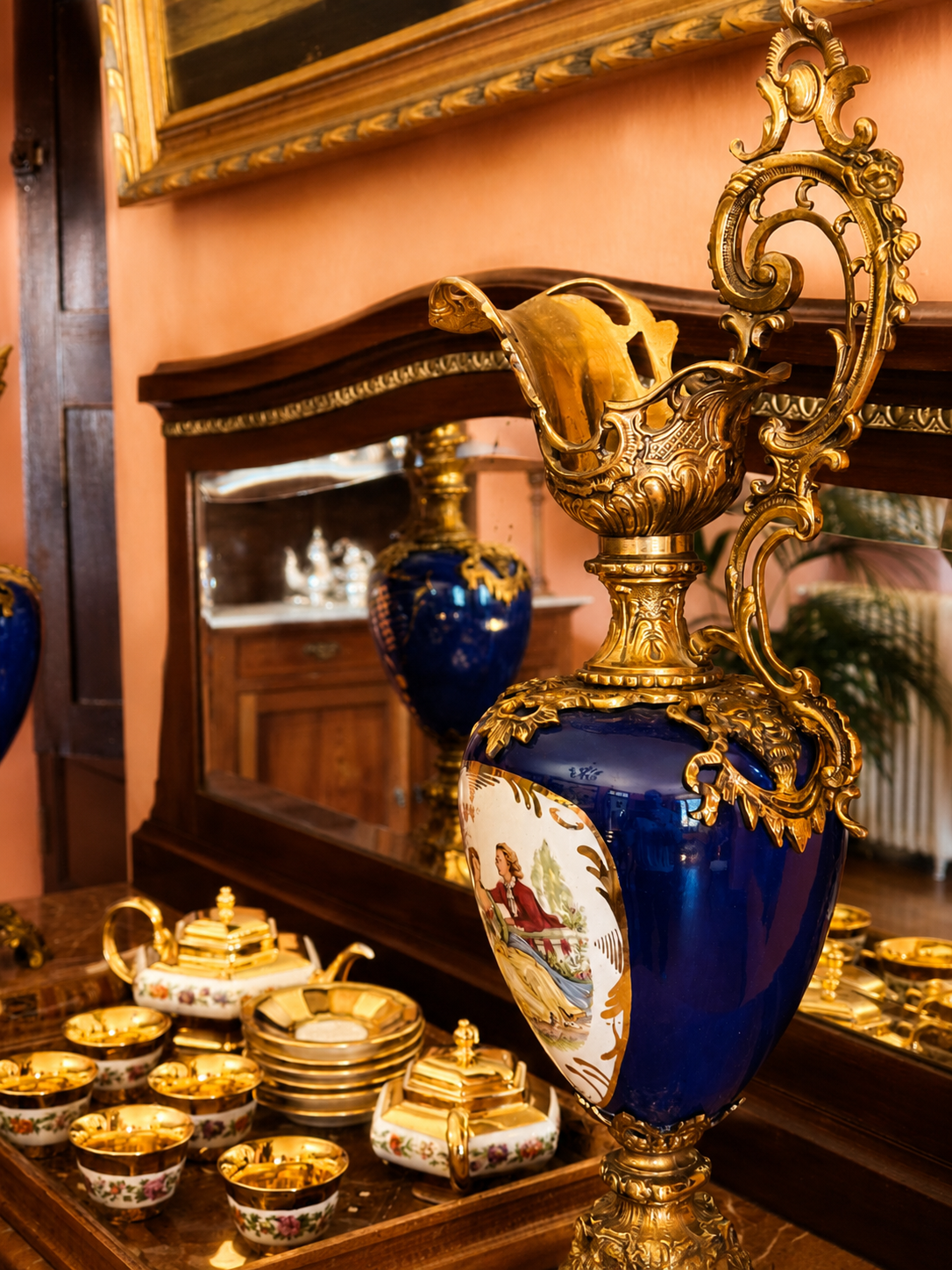 Azul, oro y porcelana